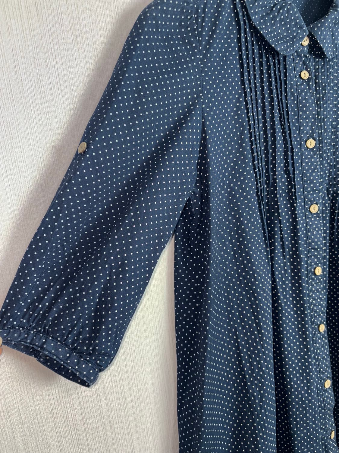 네이비 도트 7부 원피스  상품이미지7