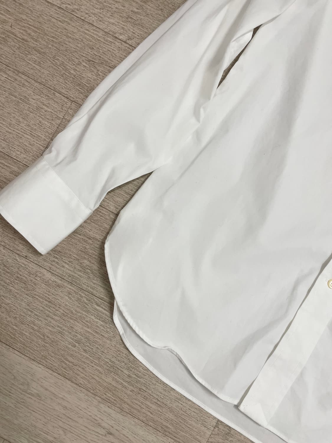 폴로 커스텀핏 화이트 셔츠 상품이미지3