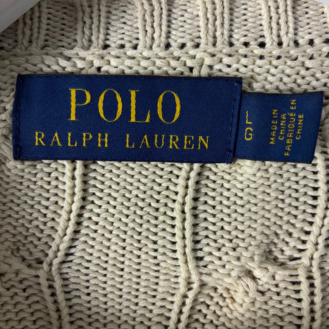 Polo 폴로 랄프로렌 신형 오트베이지 케이블 라운드 니트 상품이미지4