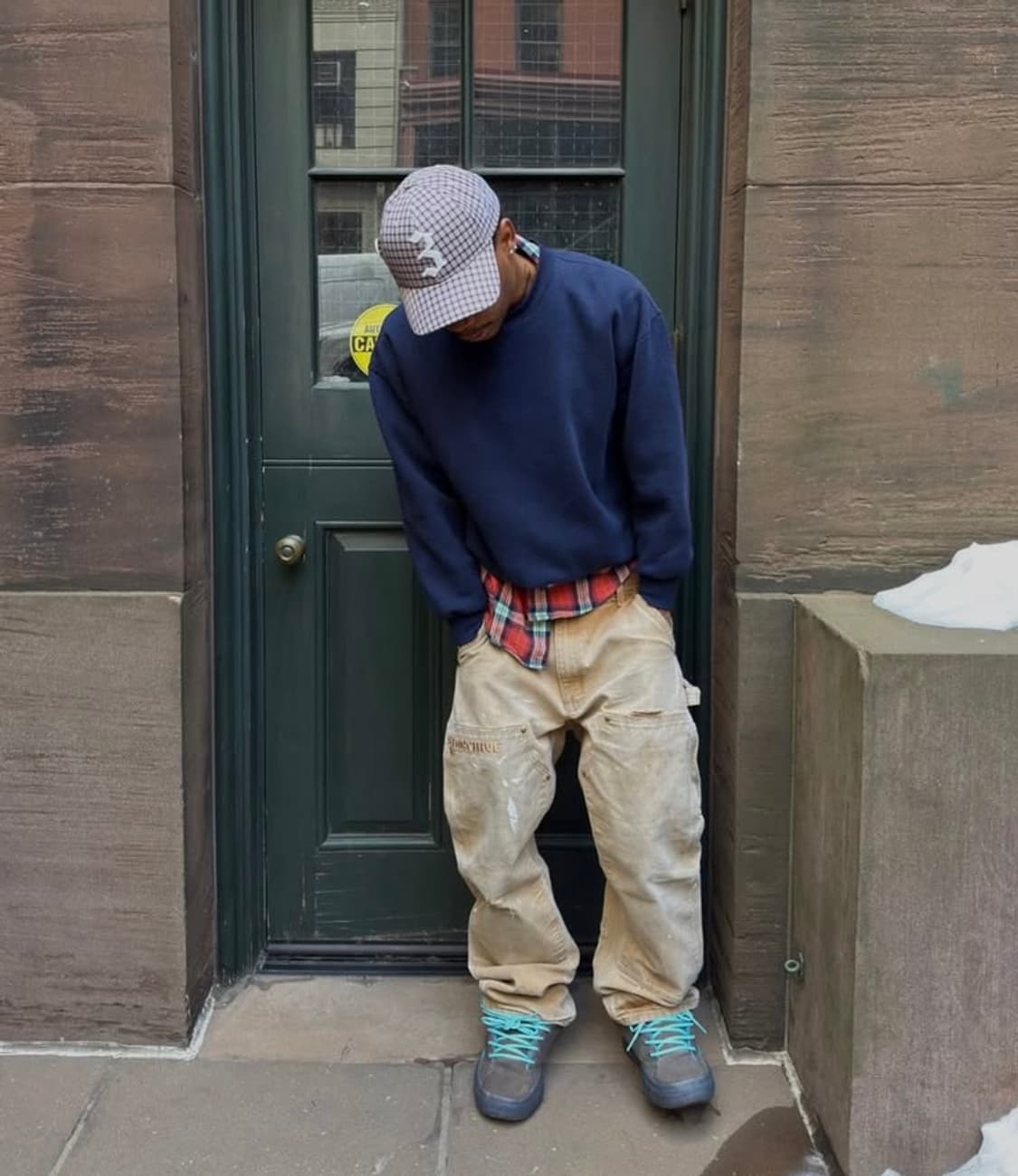 칼하트 브라운 더블니 카펜터 팬츠 B01BRN 상품이미지2