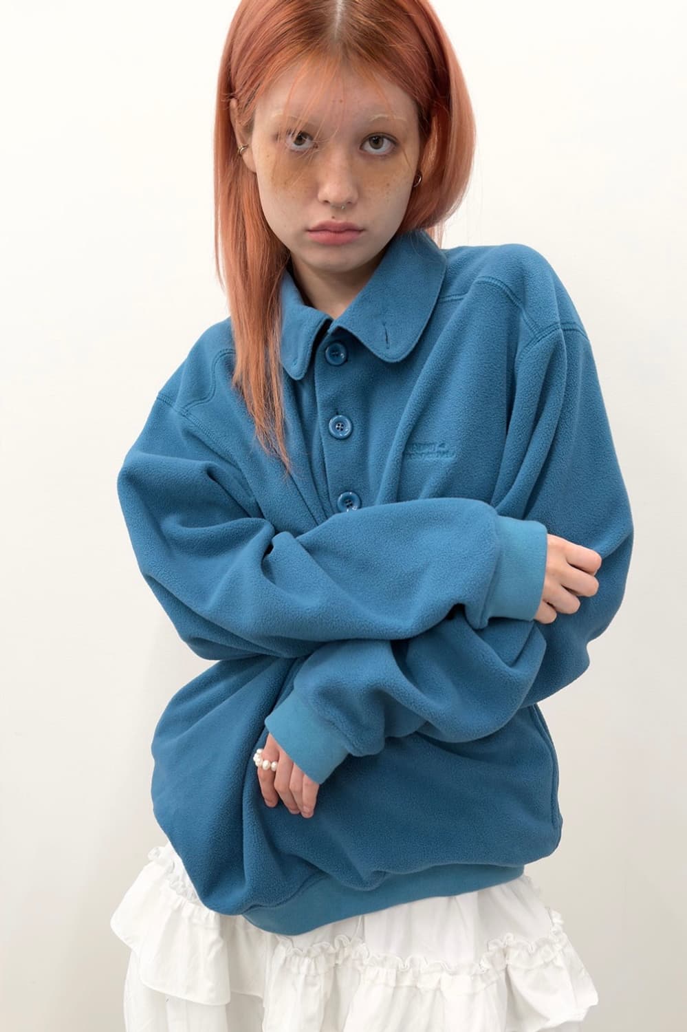 타입서비스 버튼 플리스 탑 블루 상품이미지7