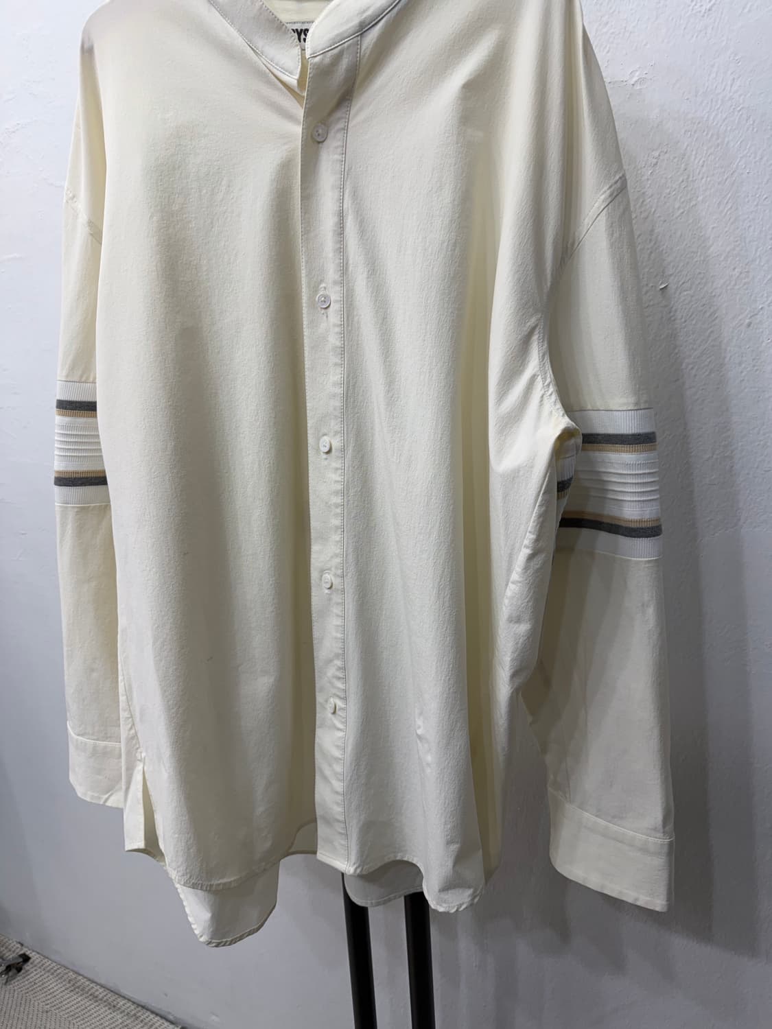 정품) 시스템옴므 한섬 21ss 오버핏 나일론 셔츠남방 95 상품이미지3