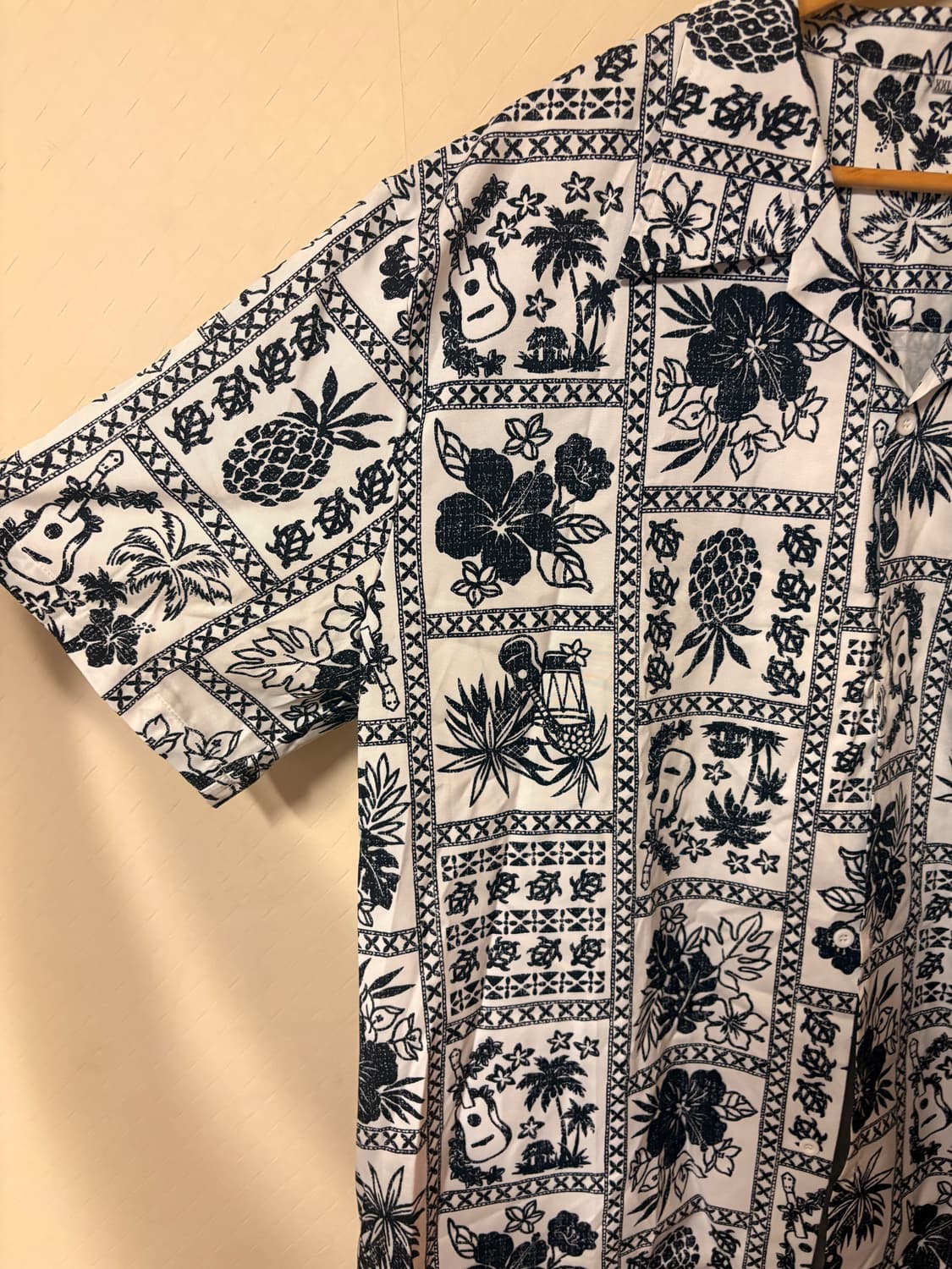 하와이패턴 오픈카라셔츠 상품이미지2