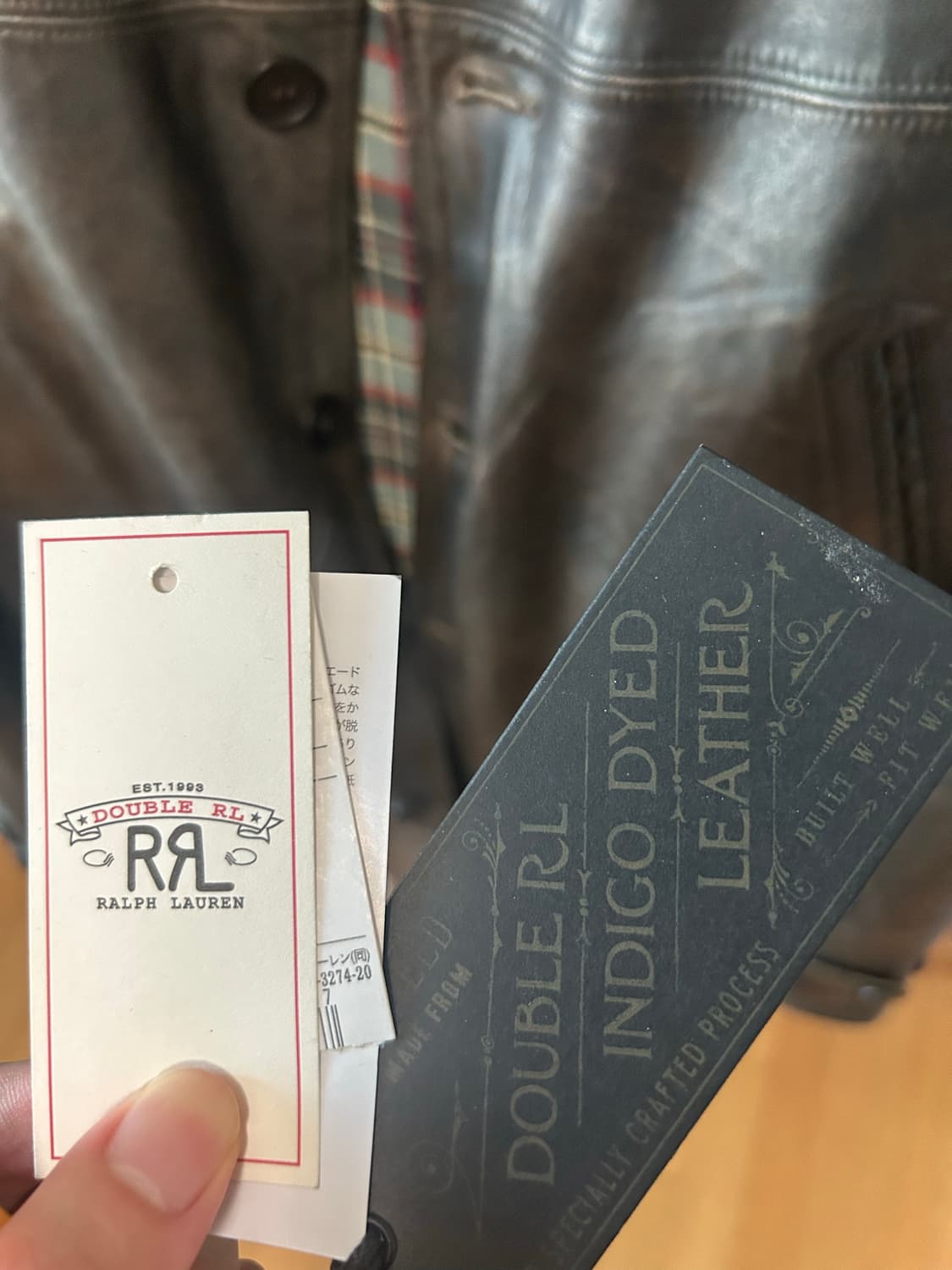rrl 인디고 레더 카코트 M 상품이미지10