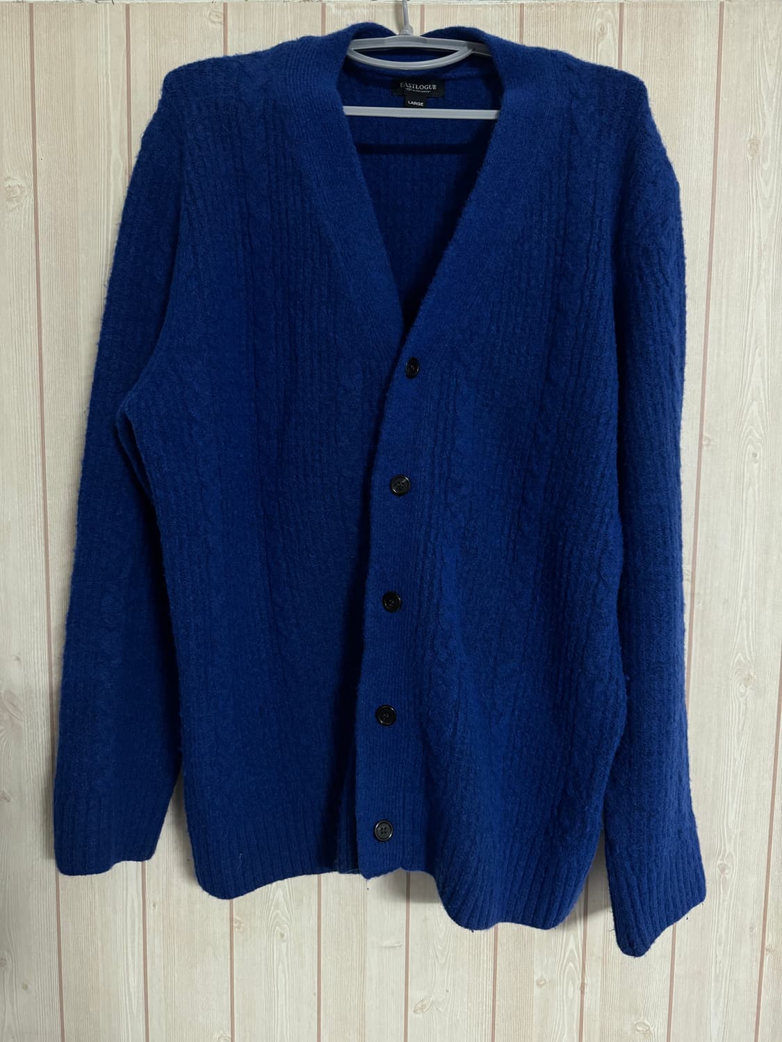 이스트로그 케이블 가디건 블루 L 상품이미지1