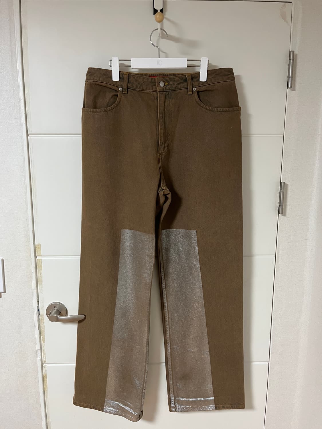 에크하우스 라타 와이드 호일 데님 팬츠 상품이미지1