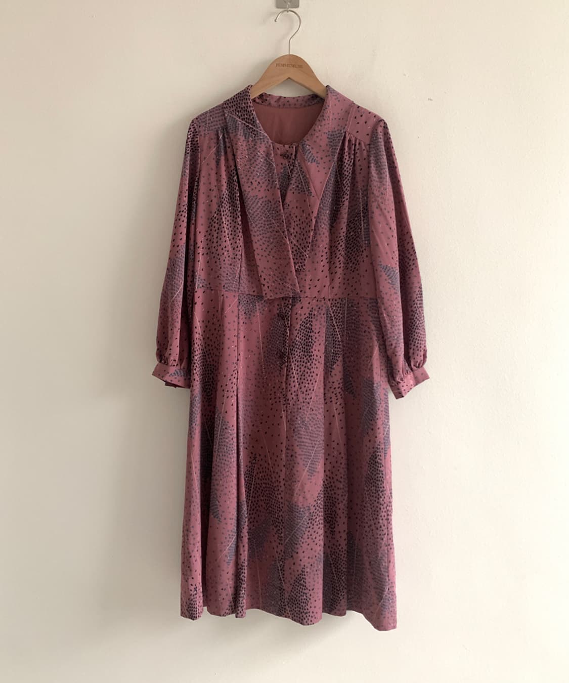 Tie Collar Shirts Button Dress 상품이미지1