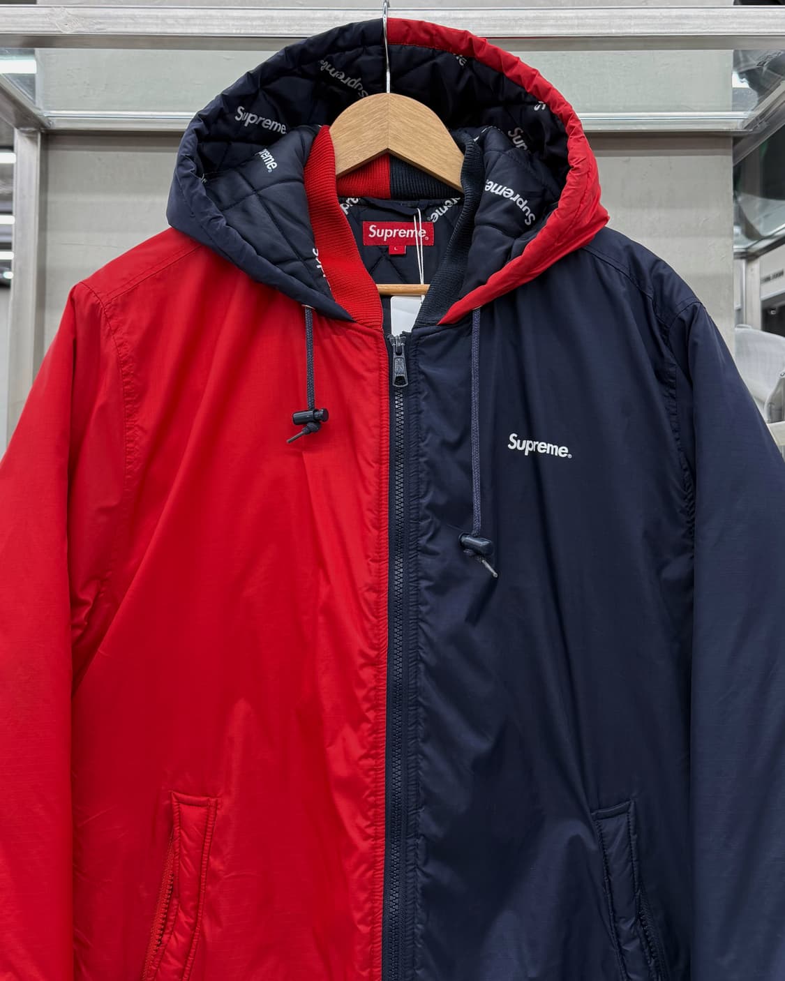슈프림 투톤 사이드라인 후디 봄버 자켓 상품이미지6