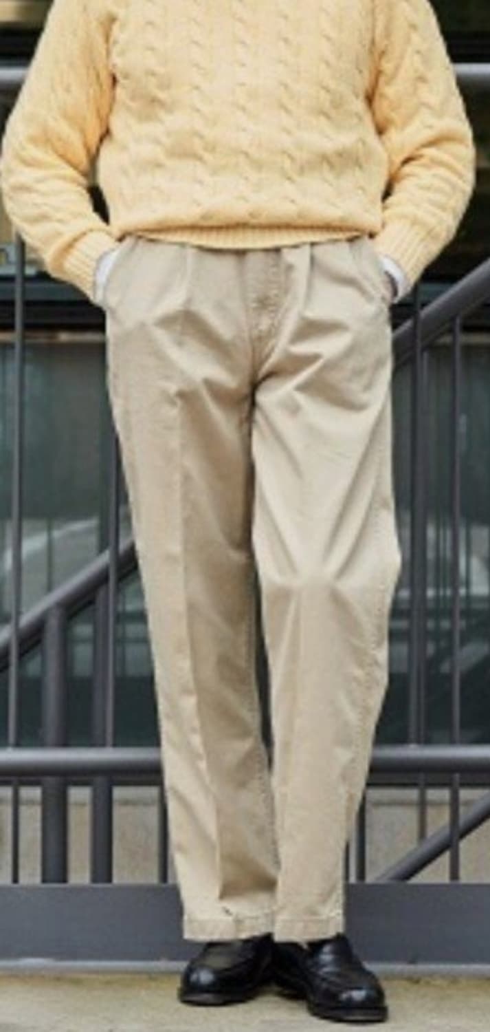 오어슬로우 투턱 와이드 치노 팬츠  카키 2 상품이미지3