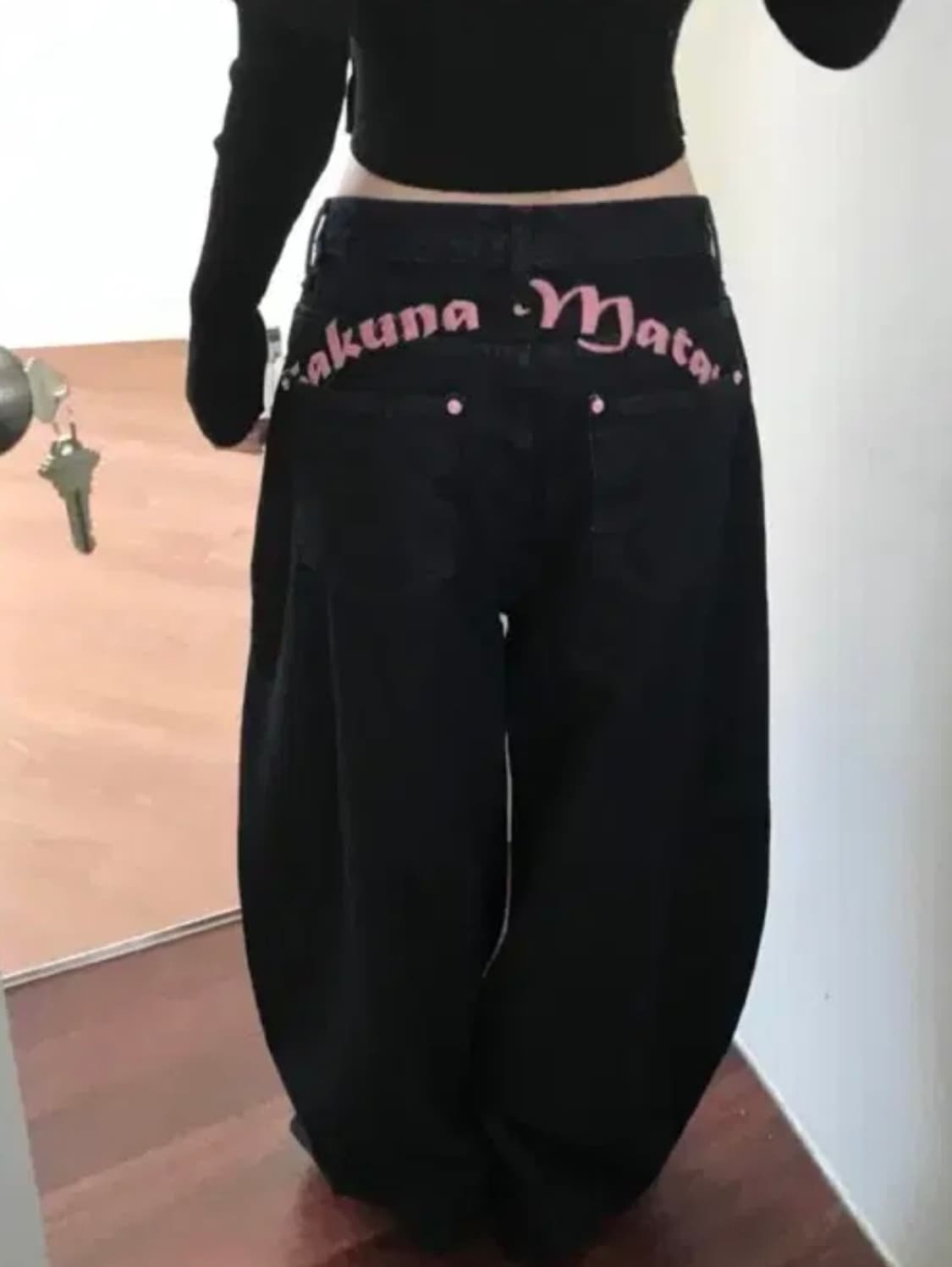 클라우드이모션 레터링 데님 팬츠 상품이미지3