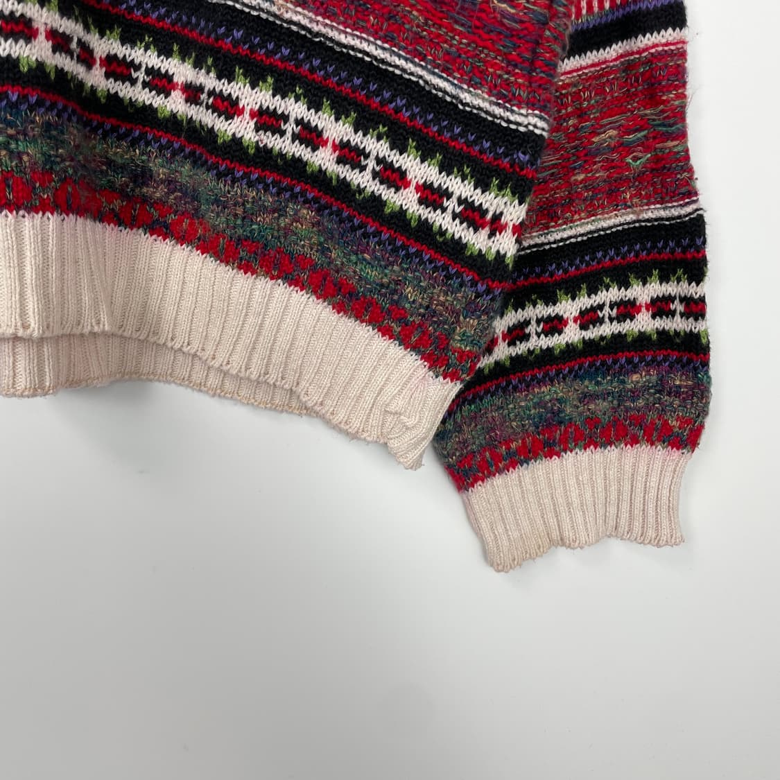 빈티지 패턴 니트 티셔츠 상품이미지4