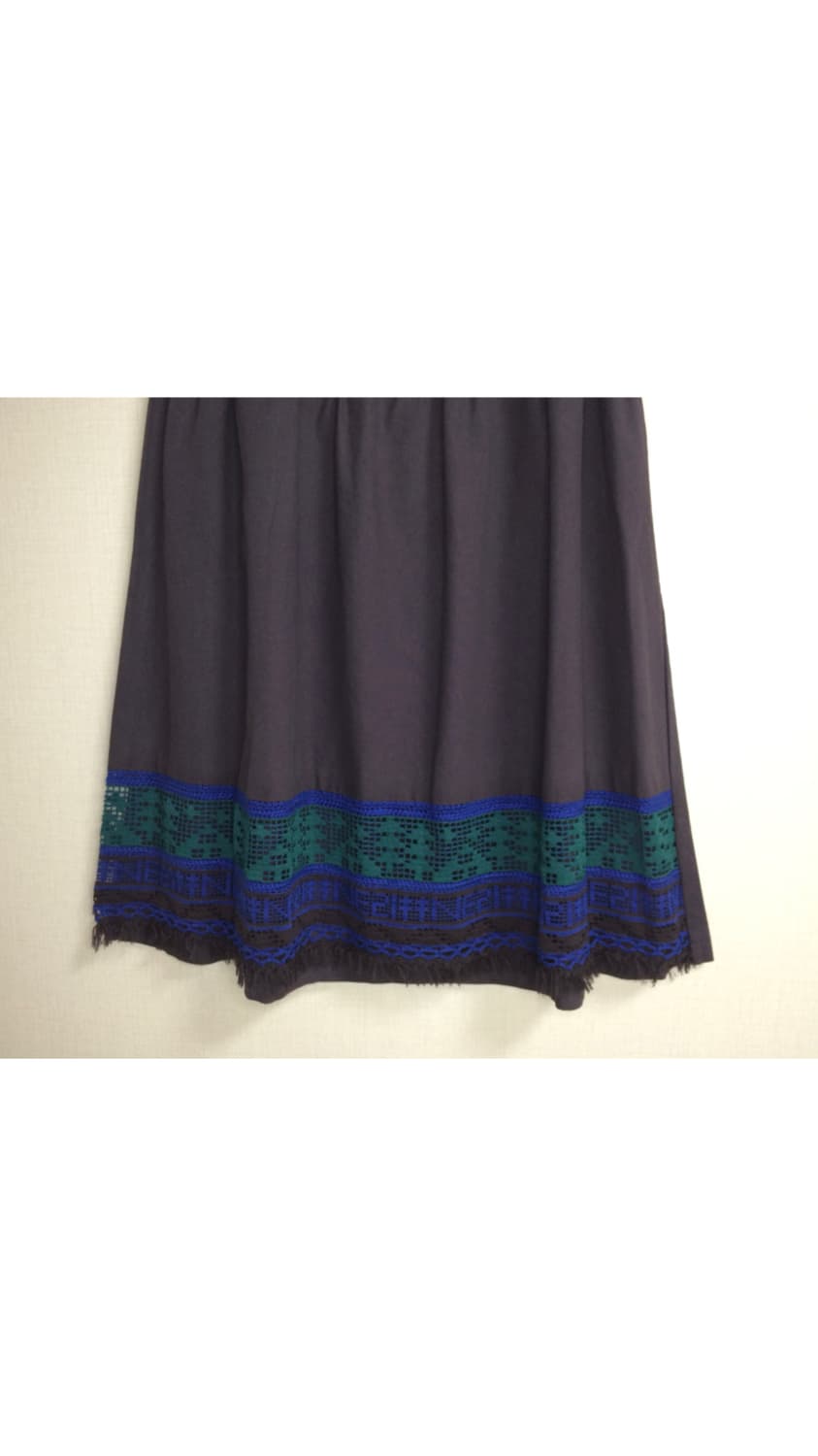 Ne-net 네넷냐 딥퍼플 자수 스커트 상품이미지3