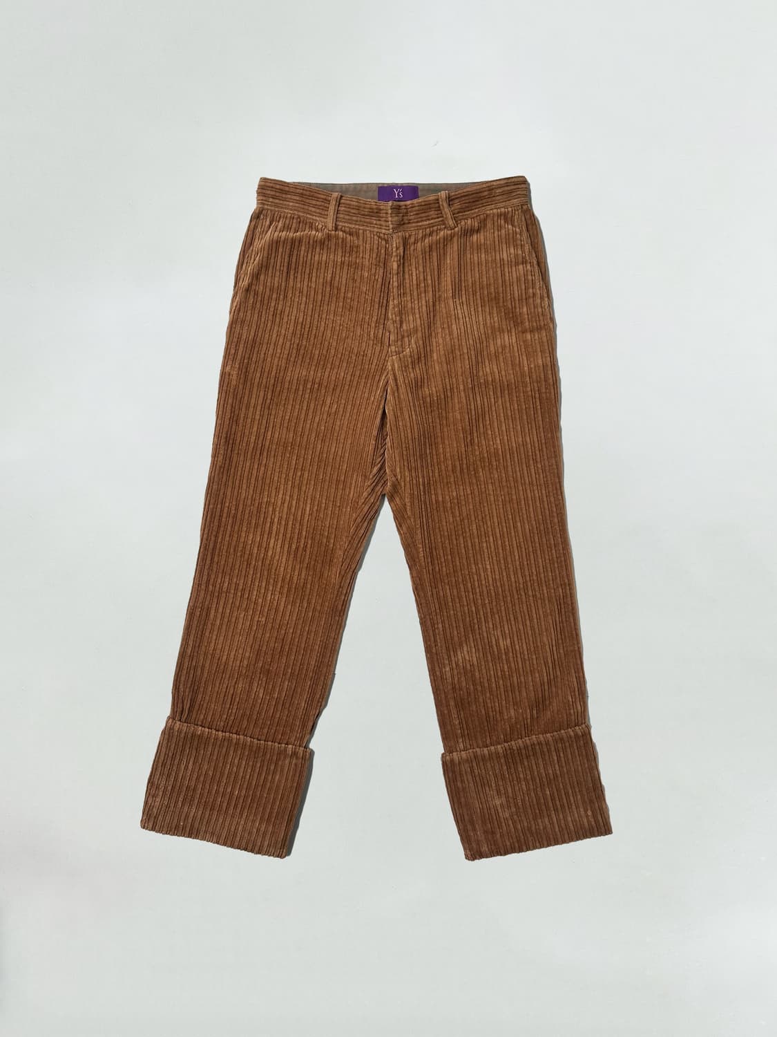 요지야마모토 턴업 코듀로이 팬츠 상품이미지1