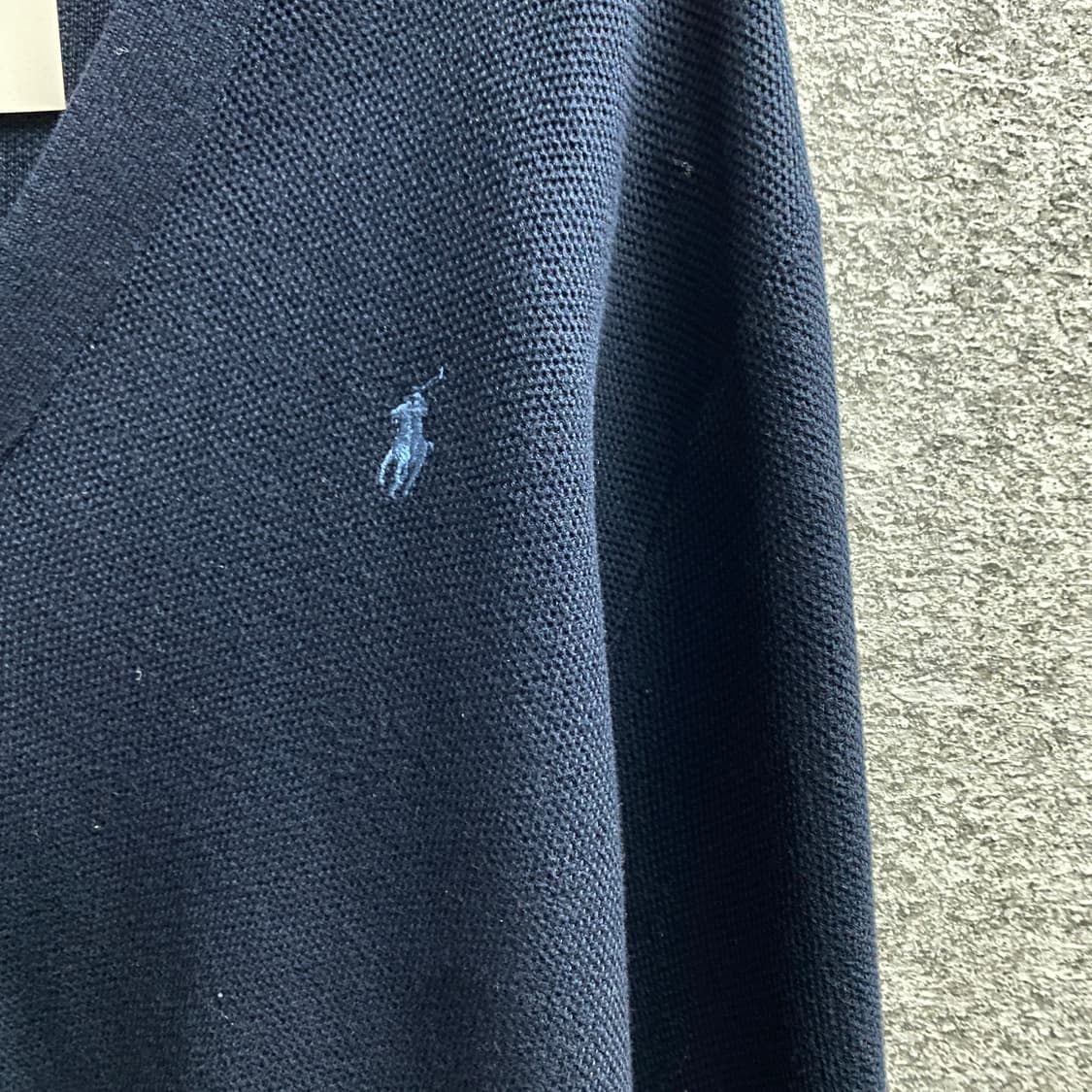 폴로 랄프로렌 클래식 네이비 브이넥 가디건 B3616 상품이미지3