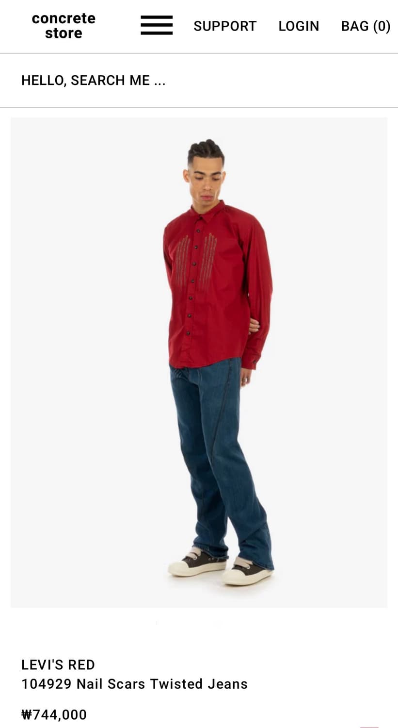 LEVIS RED 리바이스 레드 01/SS 패시브 어그레시브 크로 프린트 상품이미지3