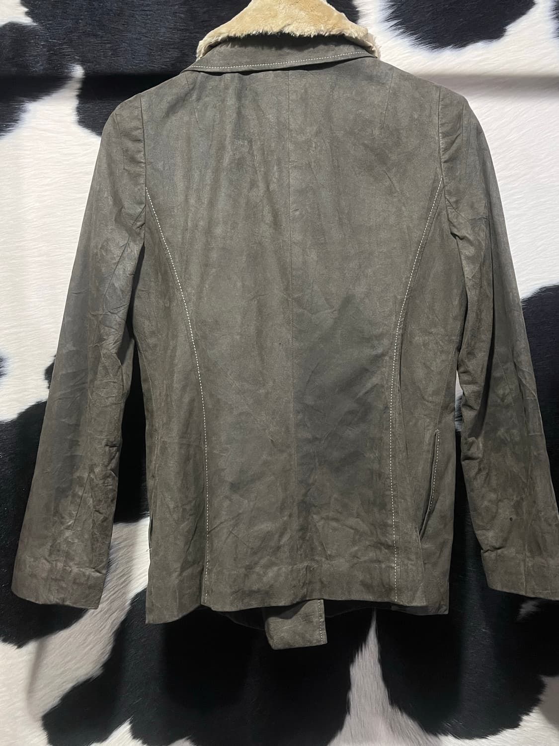 카키 카라 퍼 포인트 자켓 상품이미지6