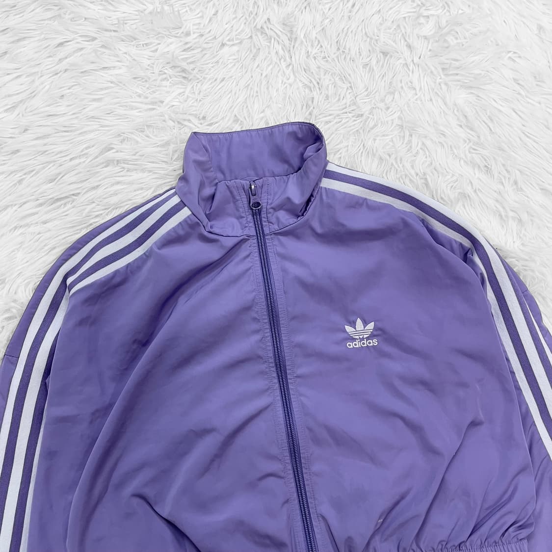 아디다스 크롭 락업 바람막이 자켓 퍼플 상품이미지3