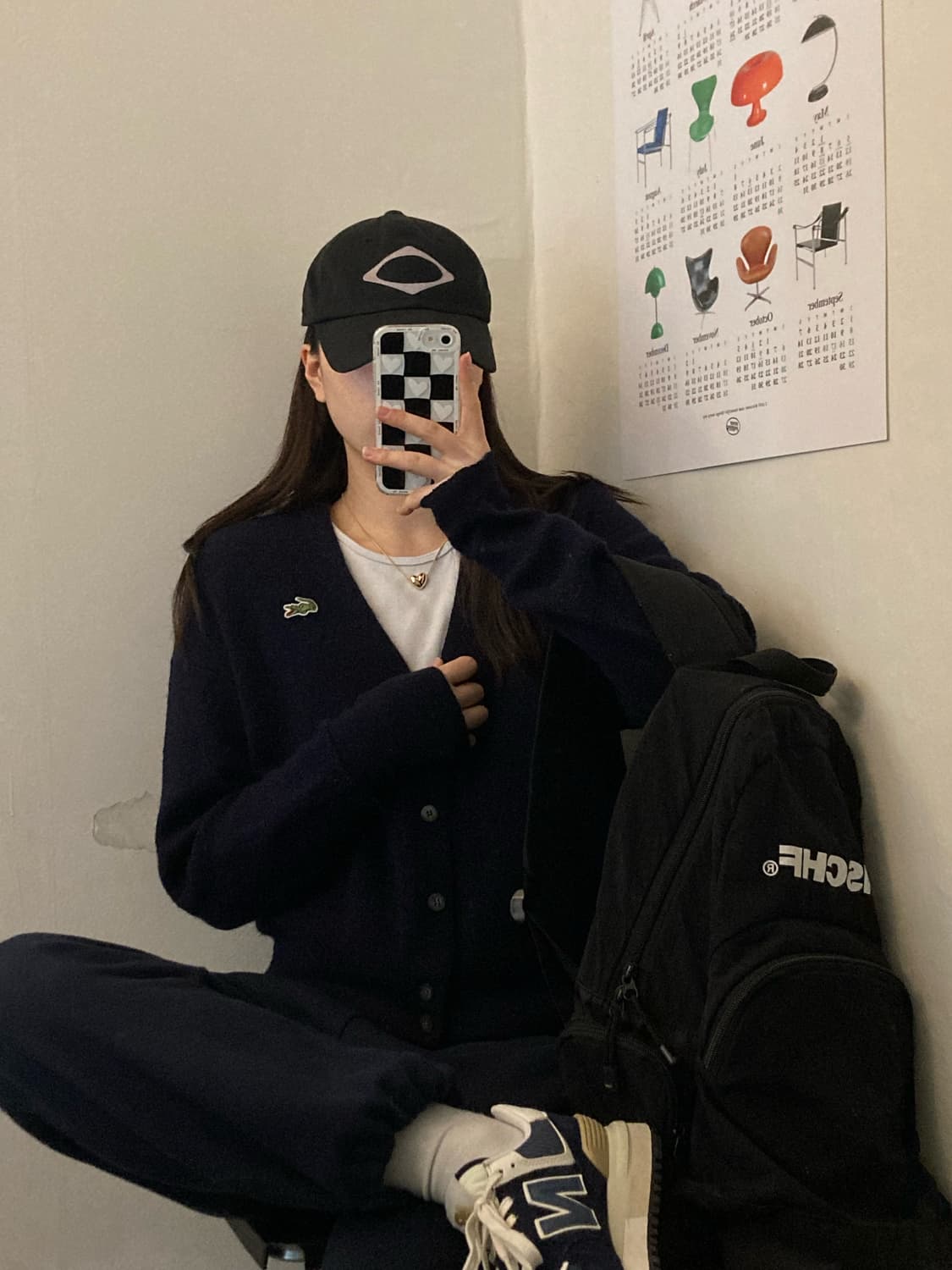 라코스테 가디건 (곤색) 상품이미지1