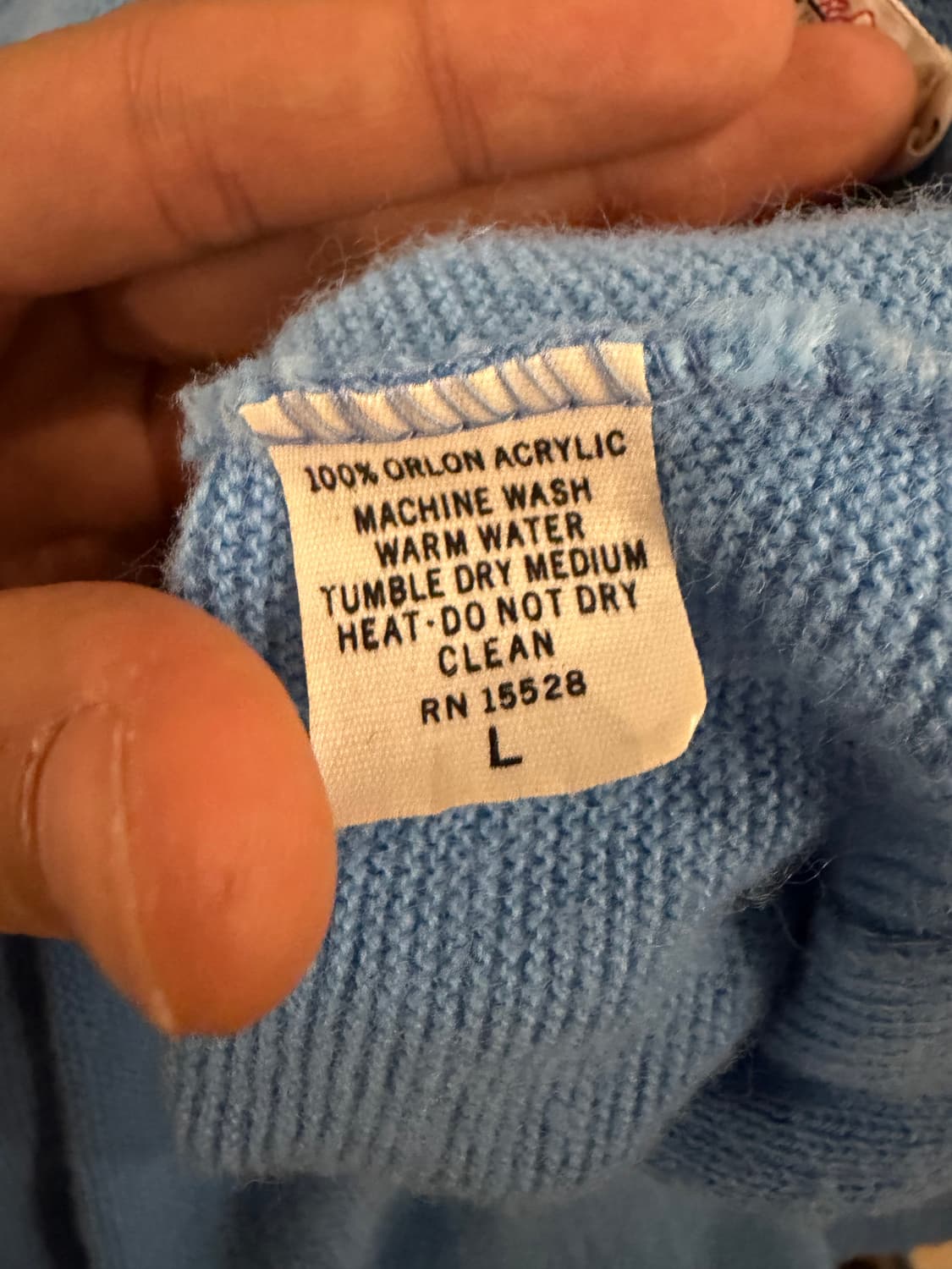 60s IZOD 라코스테 아카이브 스카이블루 아크릴 가디건 상품이미지6