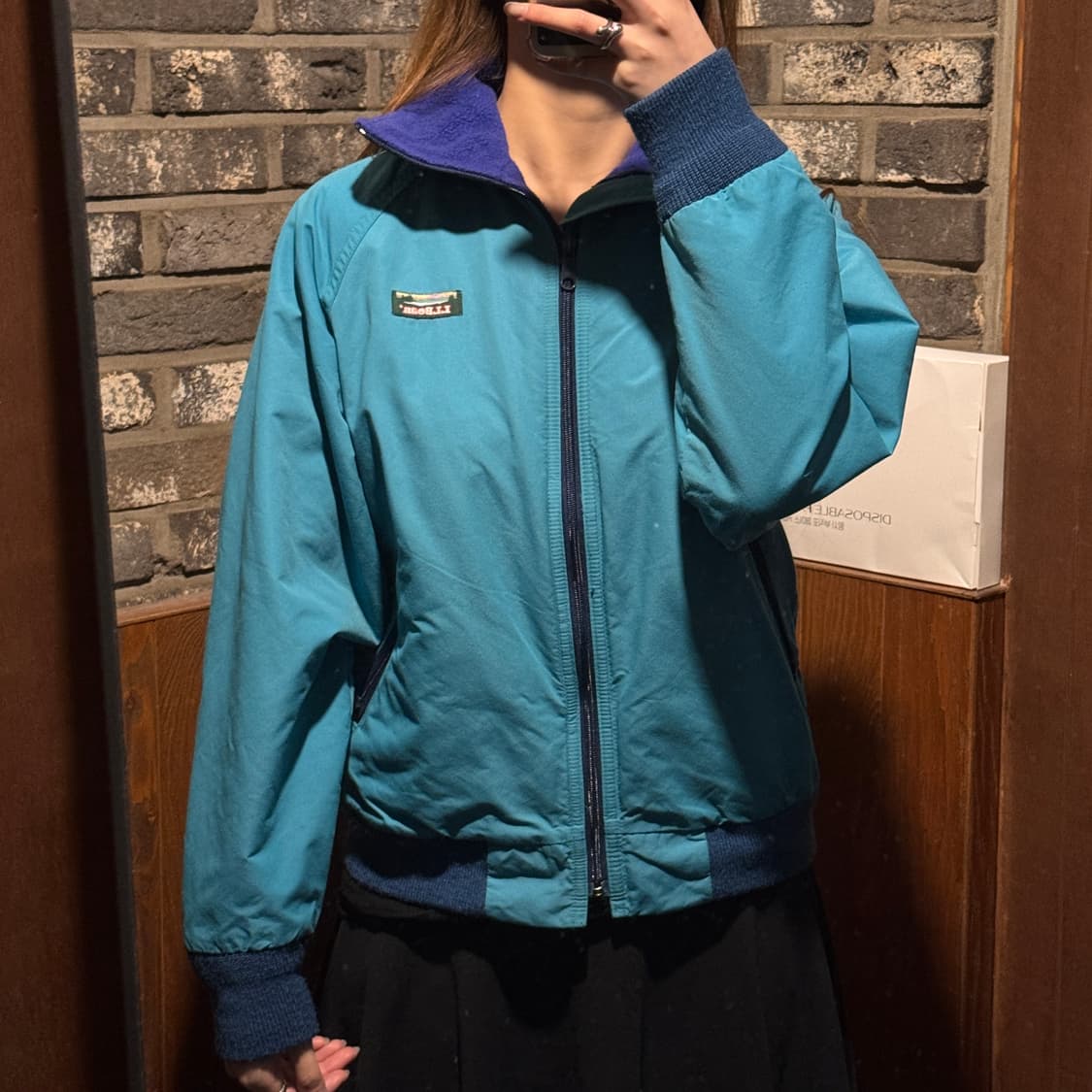 여S) 엘엘빈 L.L.Bean 빈티지 블루종 웜업 자켓 USA 상품이미지10