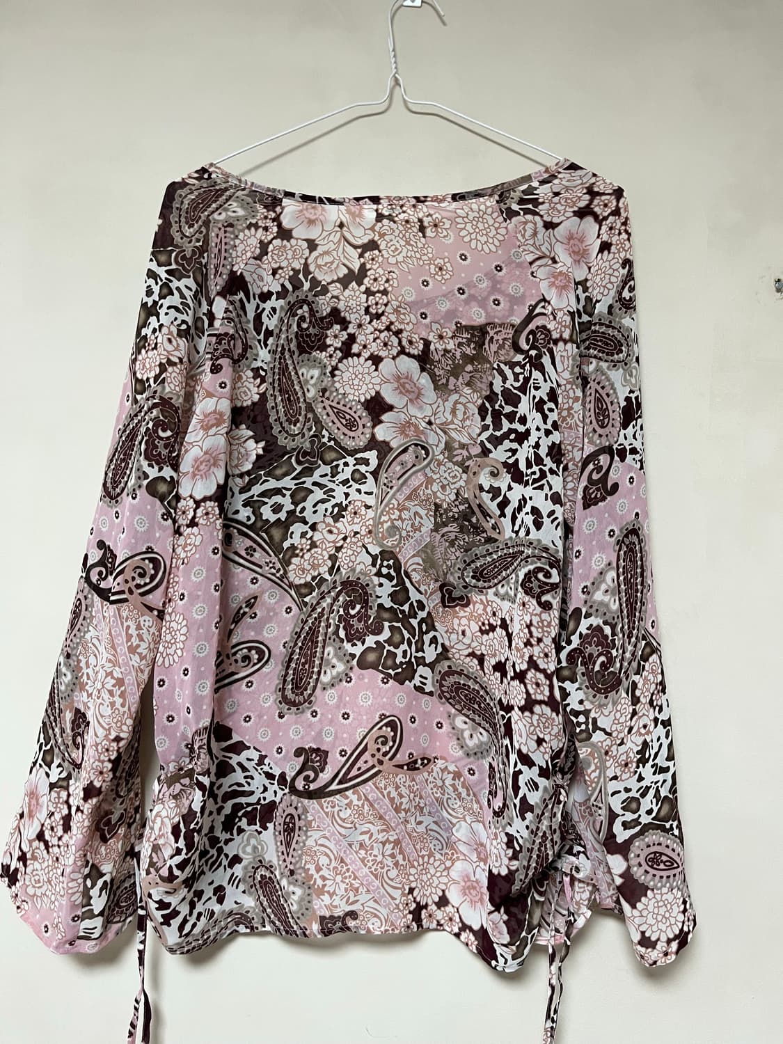 오리엔탈 핑크 슬리브 티셔츠 상품이미지3