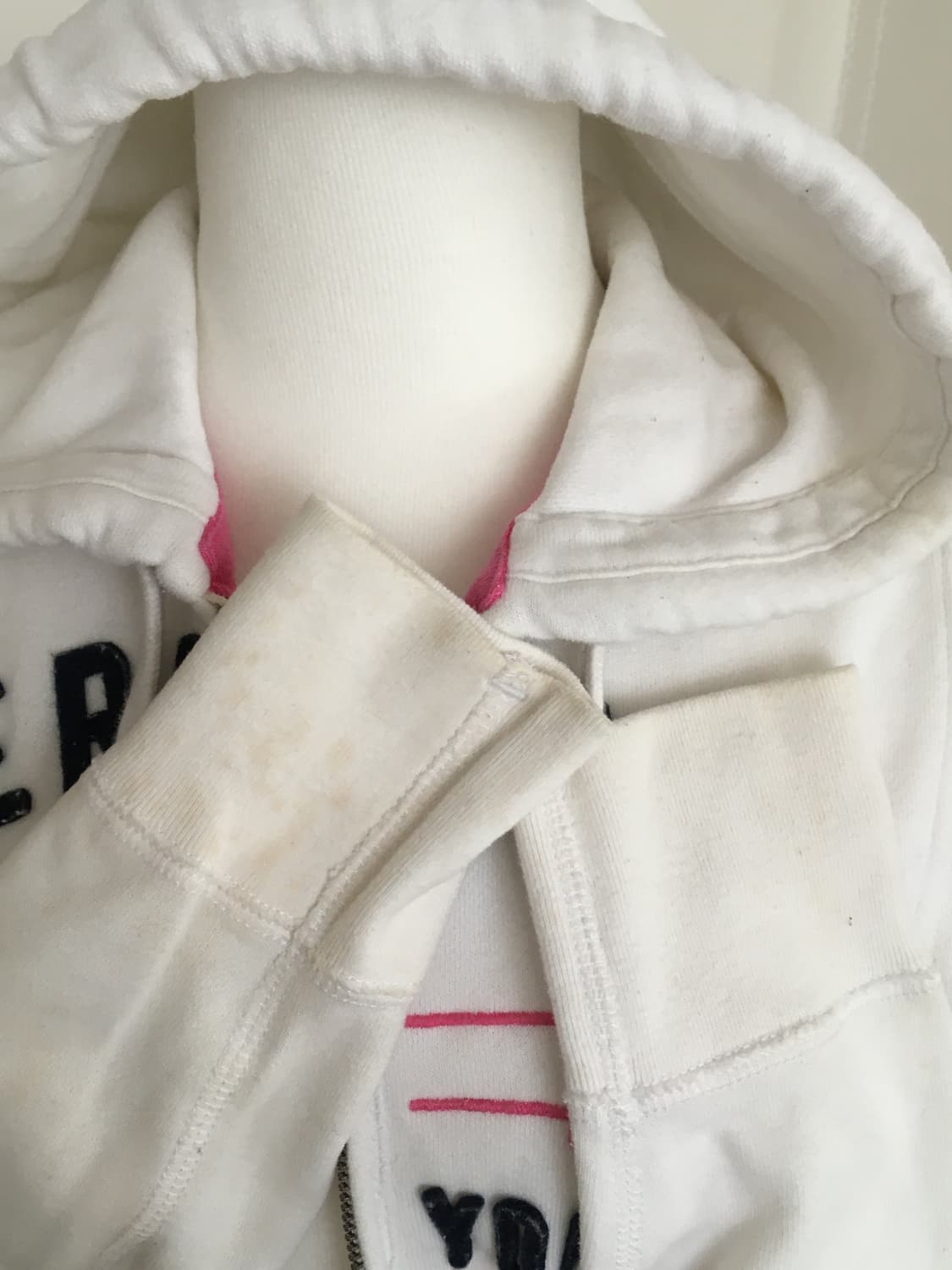 아베크롬비 y2k 화이트 후드집업 상품이미지4