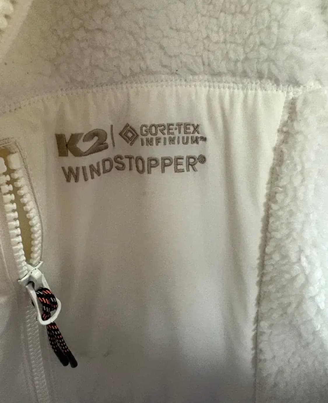 정가19]K2 고어텍스 윈드스토퍼 플리스 자켓 아이보리 비숑 인피니움 상품이미지2