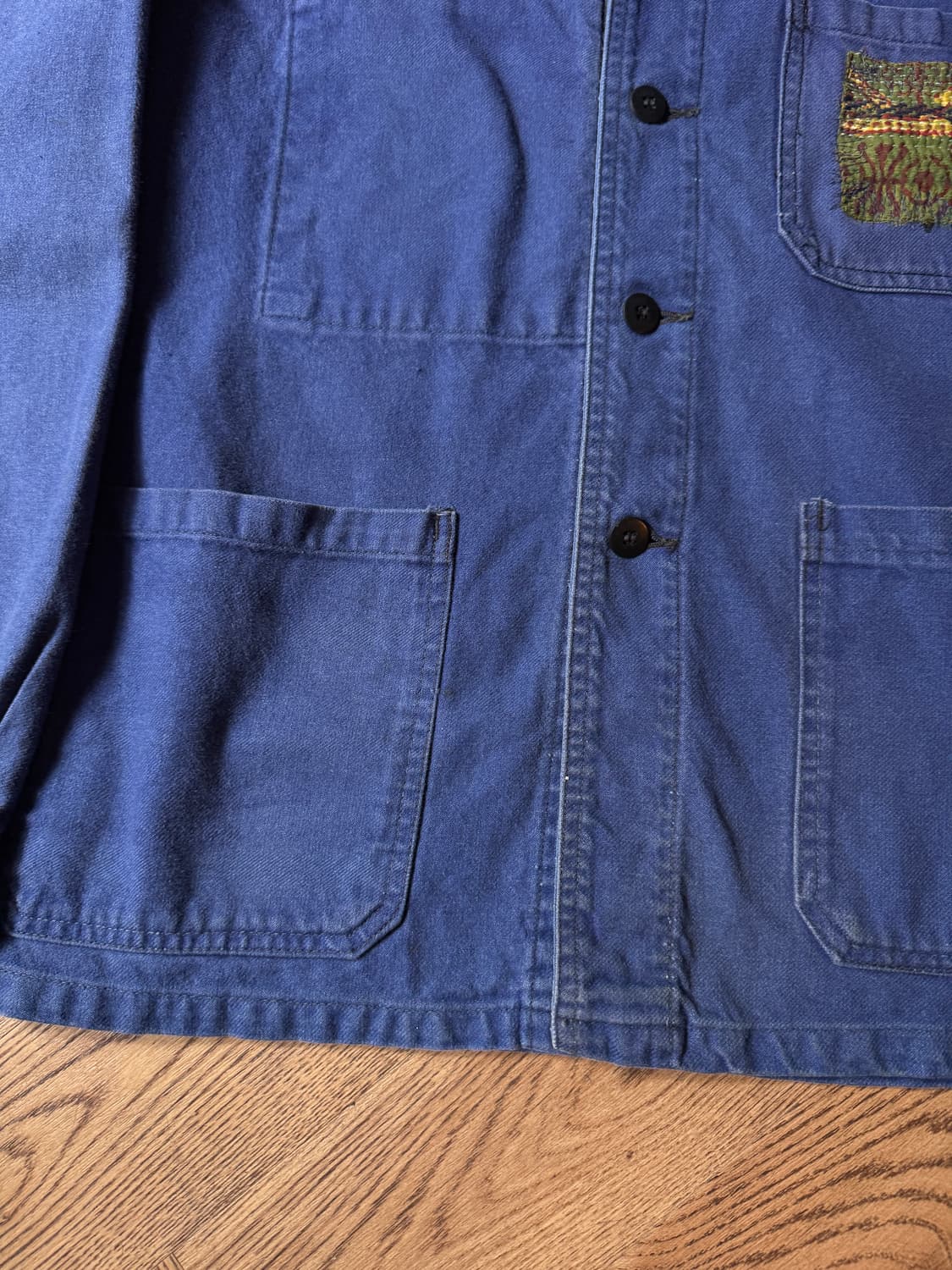 [M]빈티지 워싱 보로 패치업 프렌치 워크자켓 상품이미지4