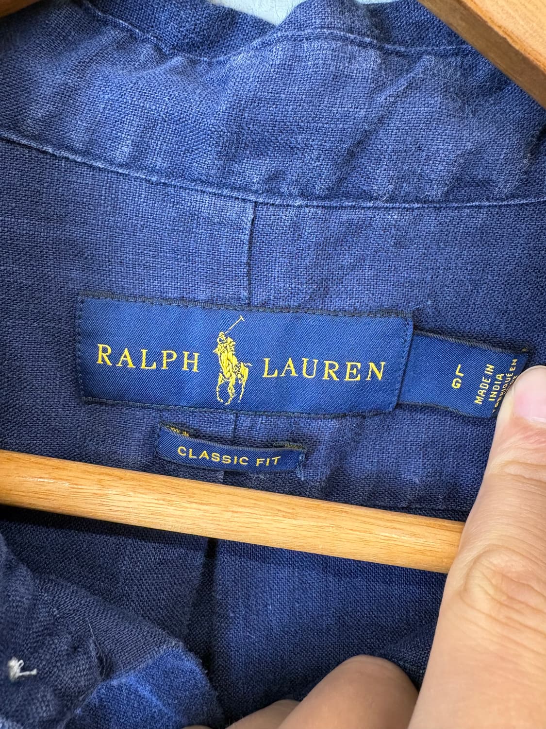 폴로랄프로렌 네이비 린넨 반팔셔츠 상품이미지6