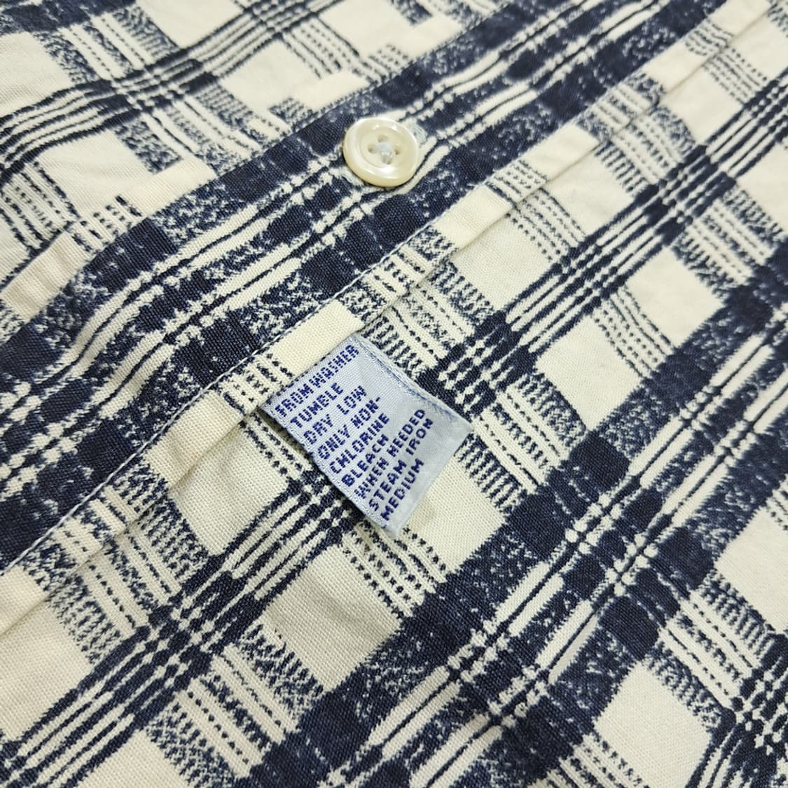 CL603 XL 폴로 90s 미국판 레트로 모던체크 아이보리 셔츠 남방 상품이미지5