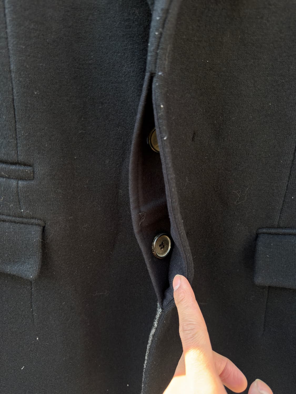 질스튜어트 울 싱글코트 블랙 B88 상품이미지3