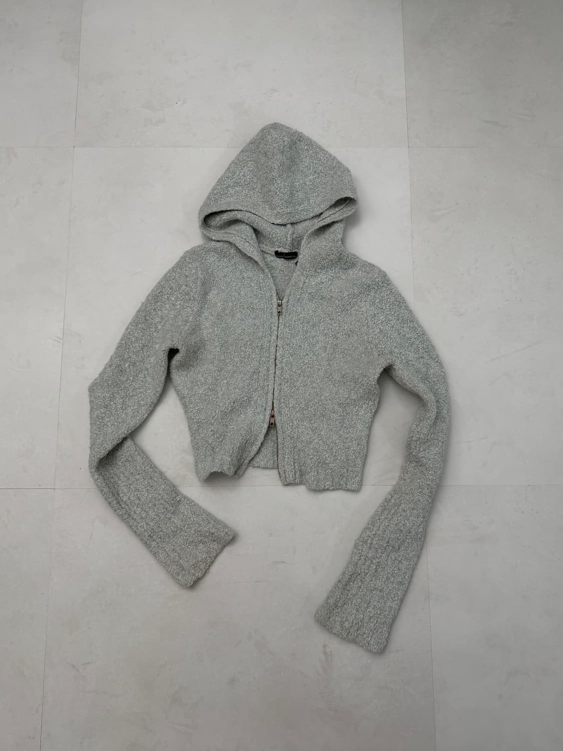 민트 소프트 크롭 후드 집업 상품이미지5