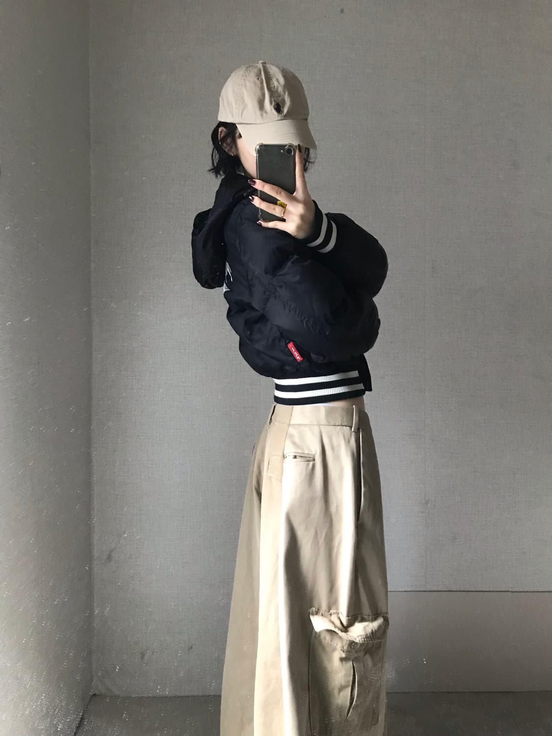 마자플라바 블랙 크롭 패딩 상품이미지2