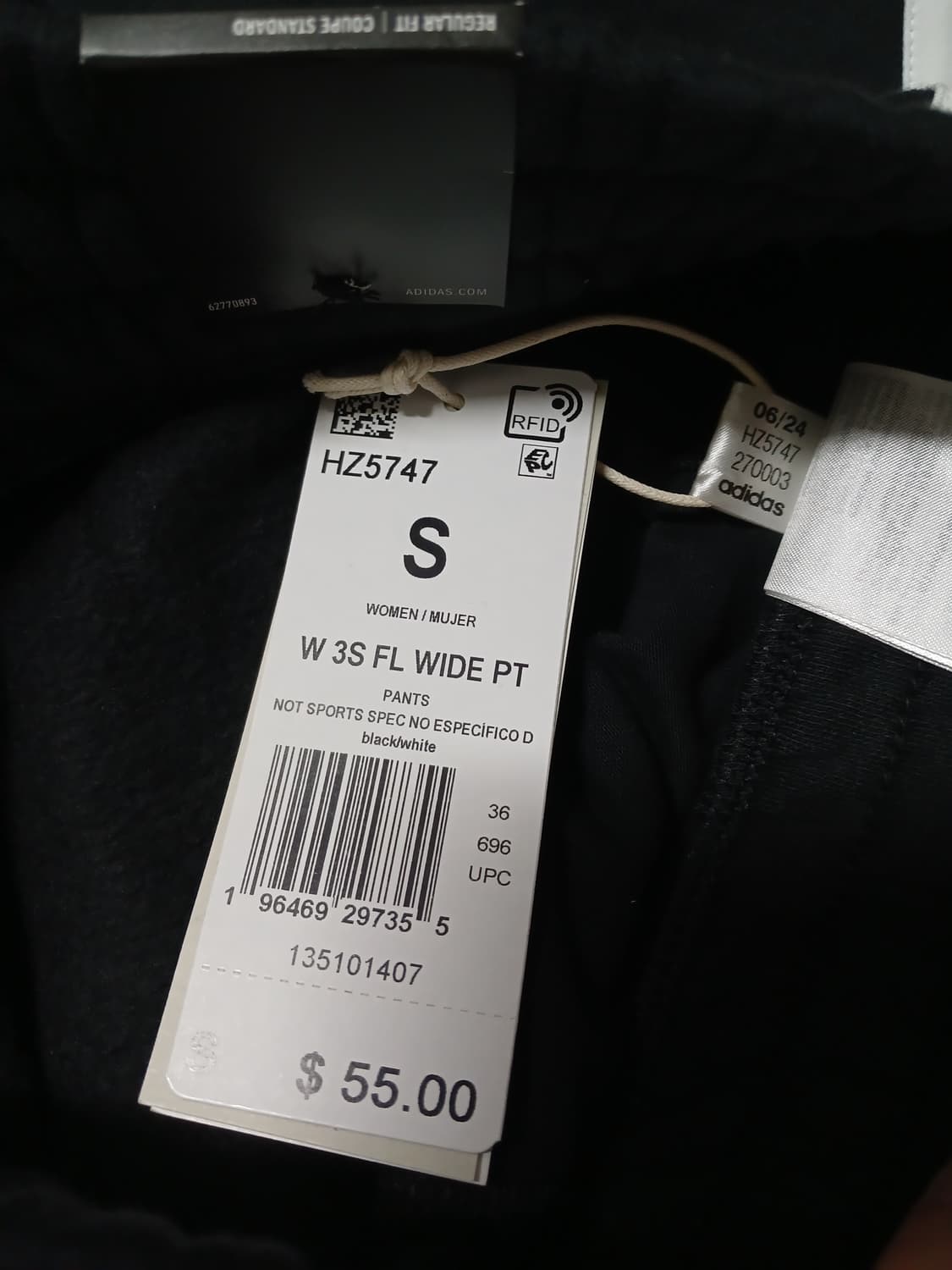 (새상품,약기모,28-30)아디다스 프렌치테리 와이드팬츠 상품이미지7