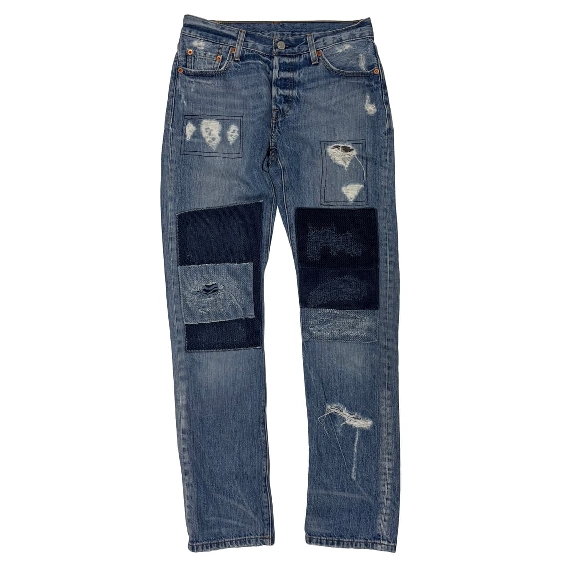 리바이스(Levi's) 501 커스텀 패치워크 디스트로이드 데님 상품이미지1