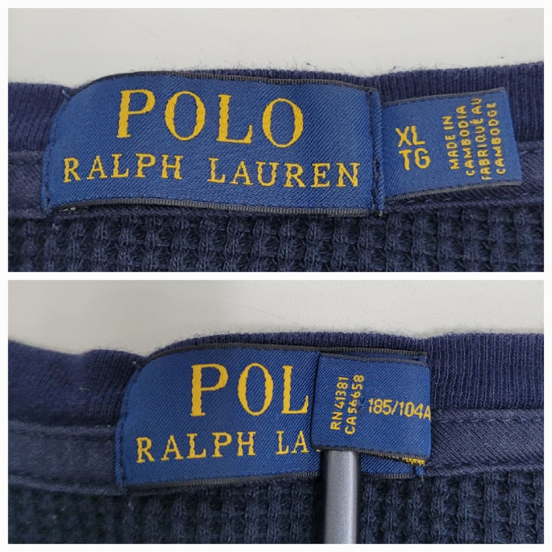 POLO 폴로 랄프로렌 화이트 포니 니트 티셔츠  / 남 XL 네이비
 상품이미지8