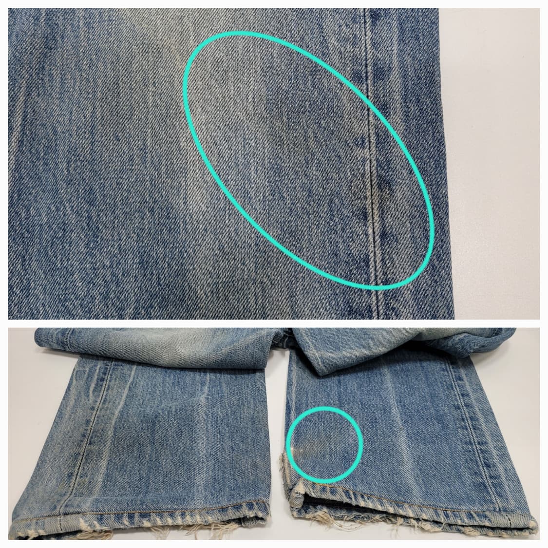 LEVI'S 00'S 리바이스 501 워싱 데님 청바지 / 남 78
 상품이미지6