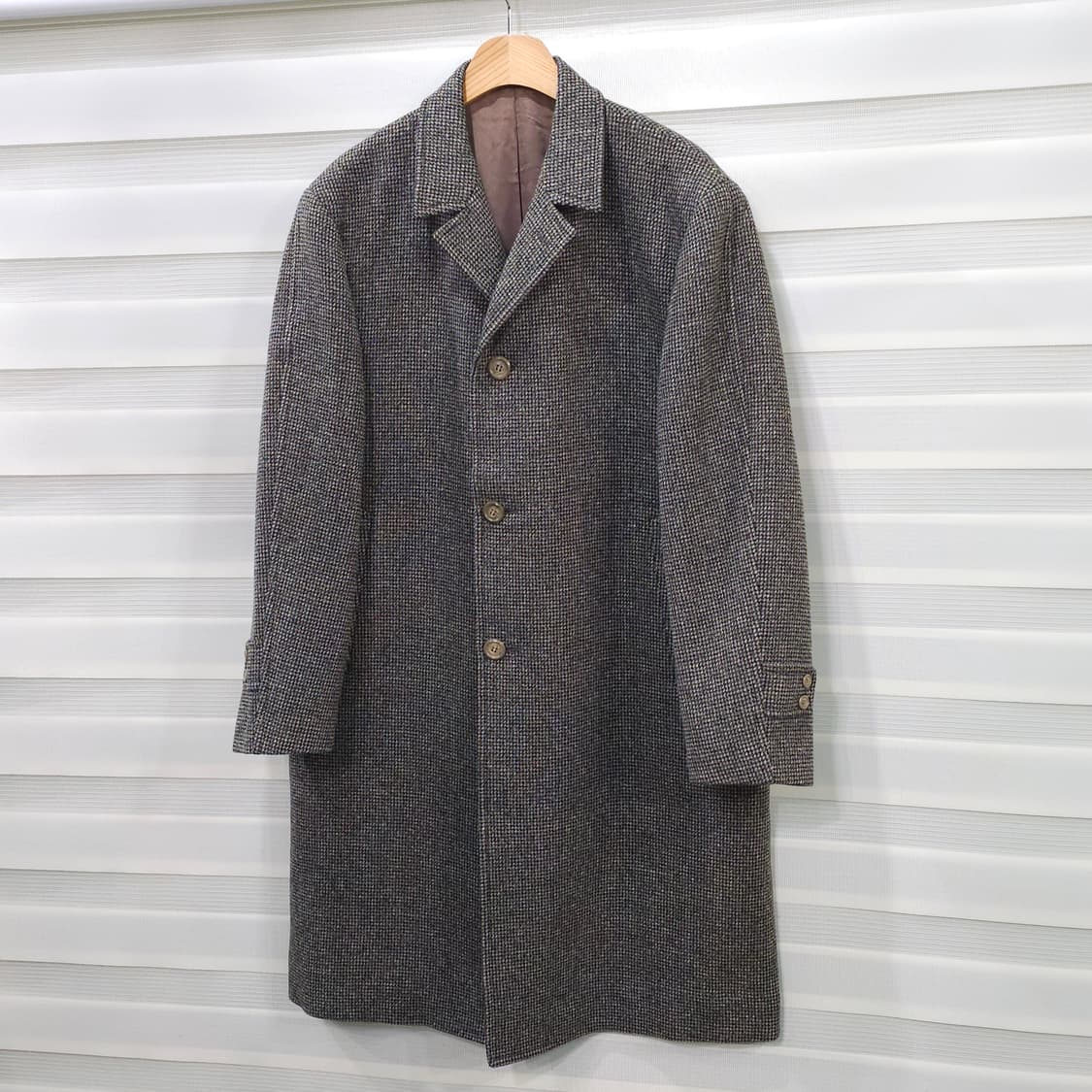 JAPAN 빈티지 나고야 테일러드샵 트위드울 코트- XL정도 상품이미지1