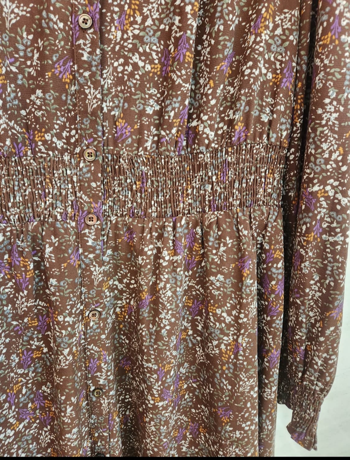 써스데이아일랜드 허리스모킹밴드 핏앤플레어 롱원피스 M사이즈 상품이미지6