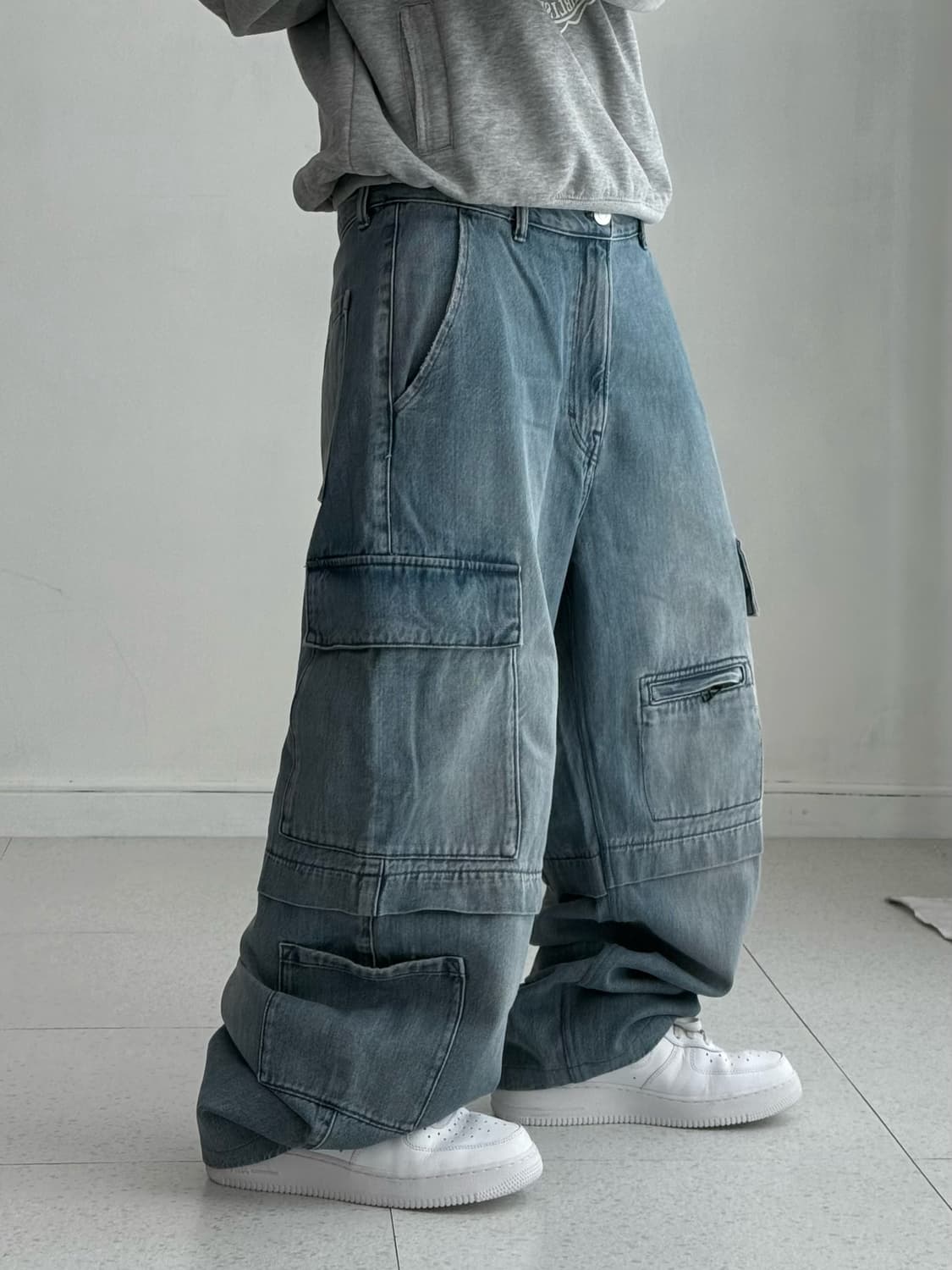 빈티지 워싱 멀티 포켓 카고팬츠 상품이미지2