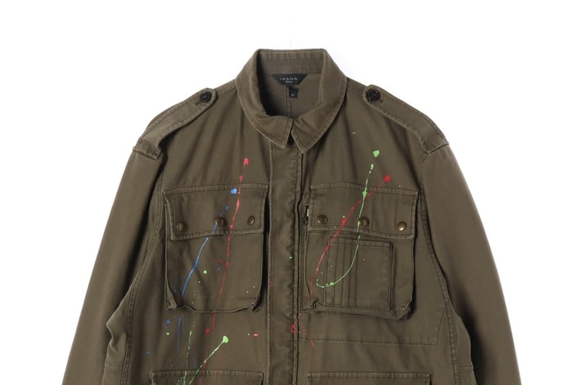 이바나 밀라노 페인트 스플래터 코튼 필드 자켓 F 상품이미지3