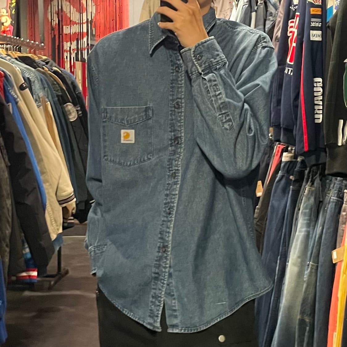 [IM] carhartt 칼하트 데님 긴팔셔츠 상품이미지4