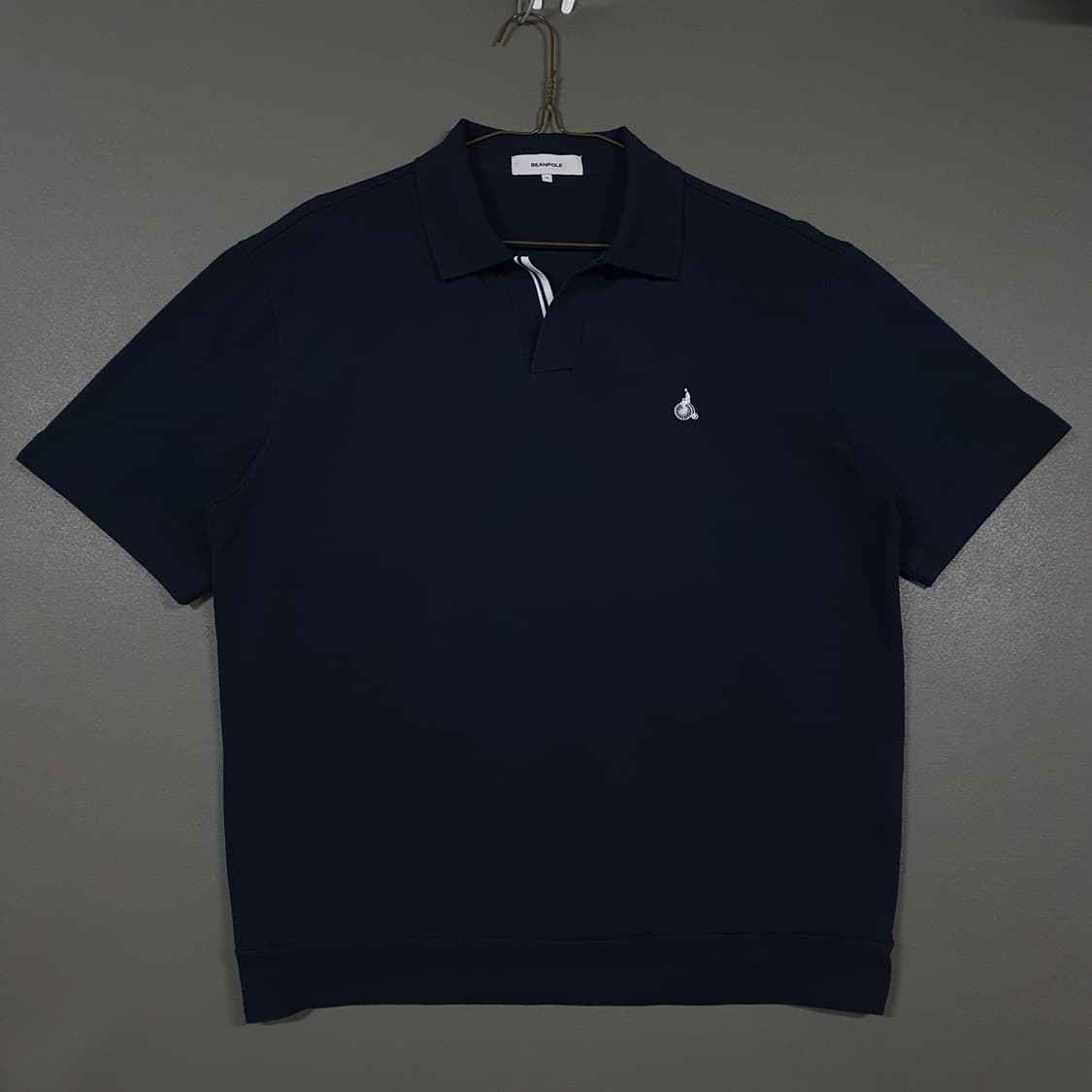 100 빈폴 멘 신형 25ss 오픈 칼라넥 네이비 반팔 카라티 폴로 셔츠 상품이미지2