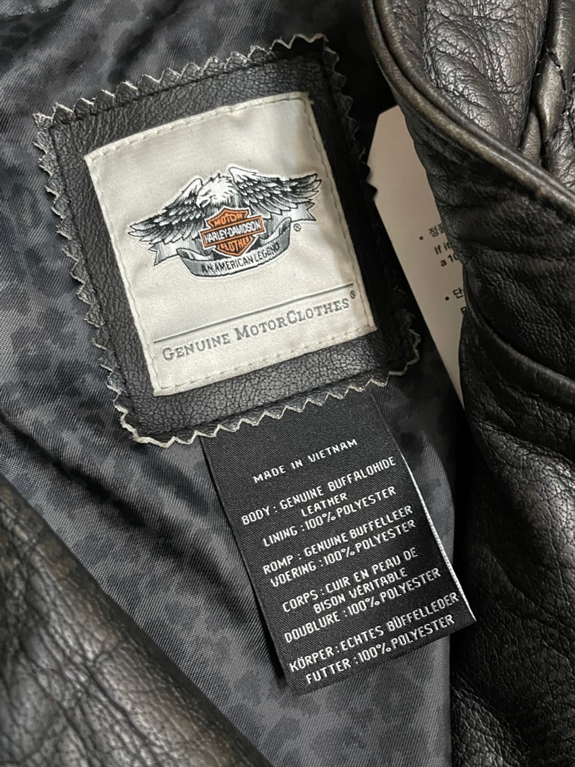 할리 데이비슨 컨버터블 모터사이클 레더 자켓 상품이미지9