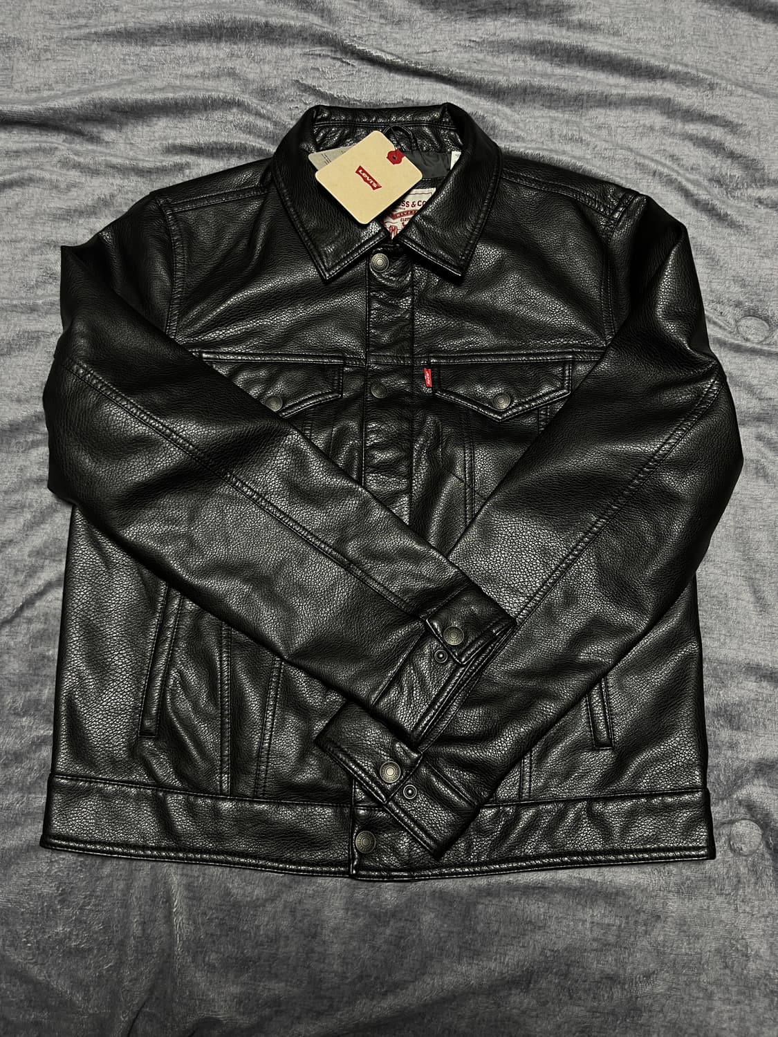 [M] 리바이스 레더 트러커 자켓 새상품 상품이미지5