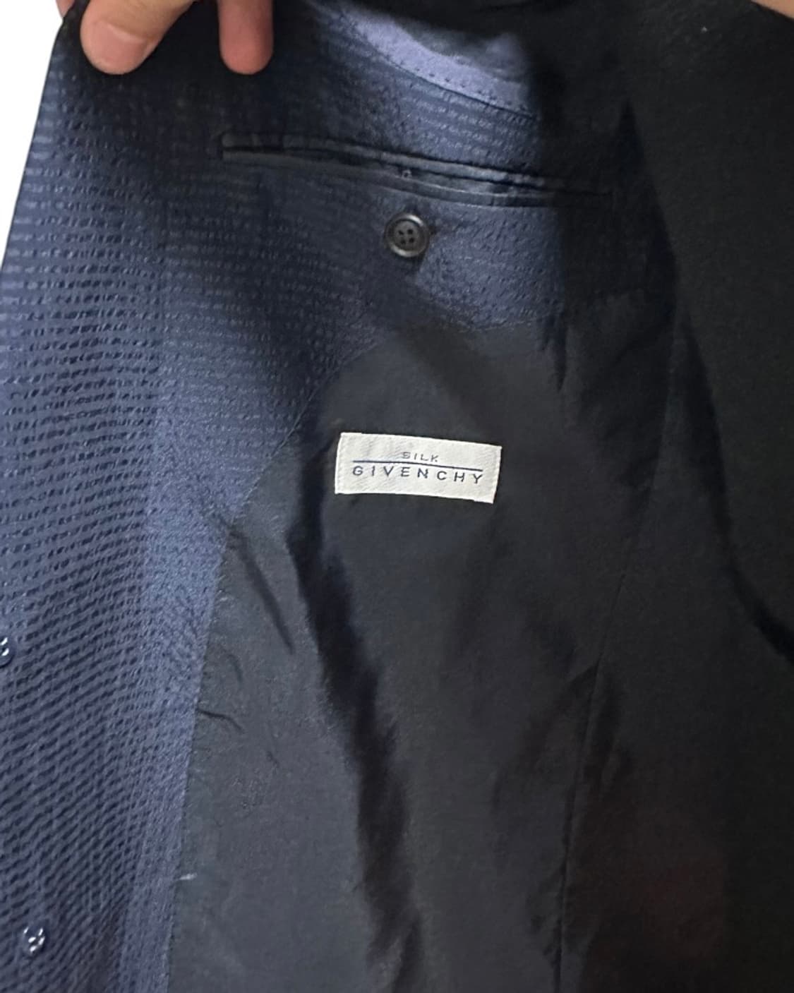지방시(Givenchy) 레귤러핏 시어서커 여름 실크 네이비 블레이져 상품이미지9