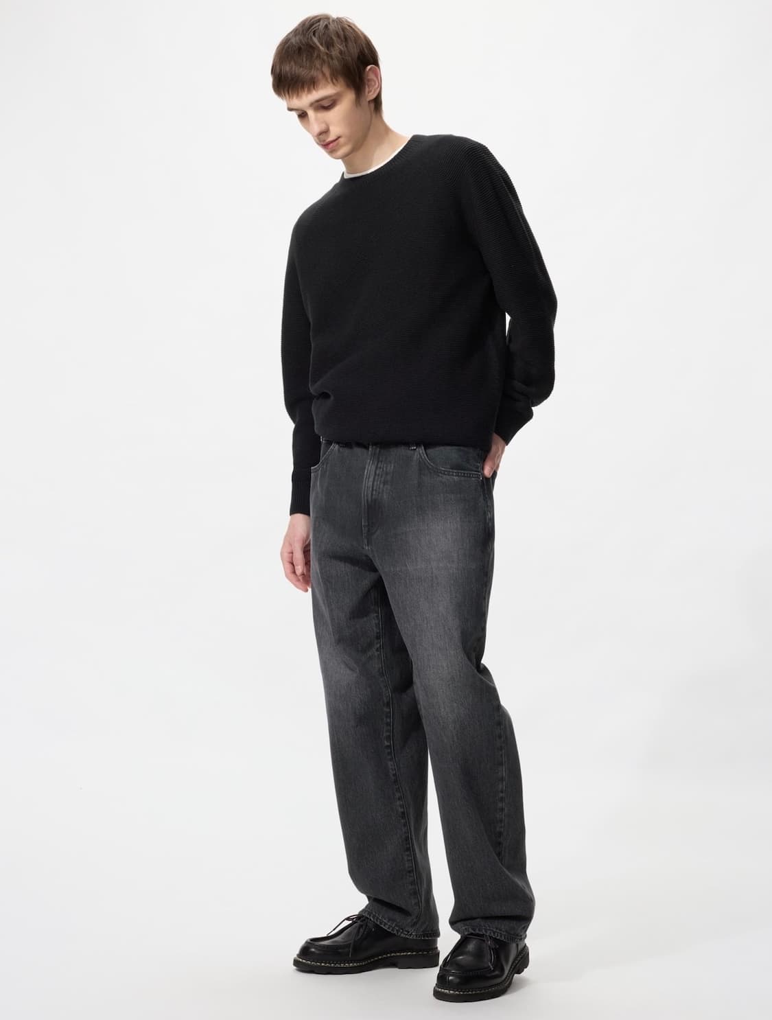 (70%할인)유니클로 배기진 다크그레이 상품이미지3