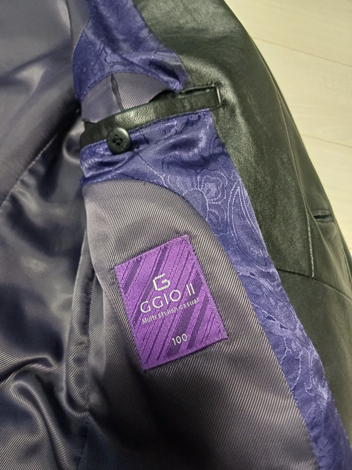 [KOLON] GGIO II 리얼 램스킨 핸드스티치 레더 자켓 (100) 상품이미지5