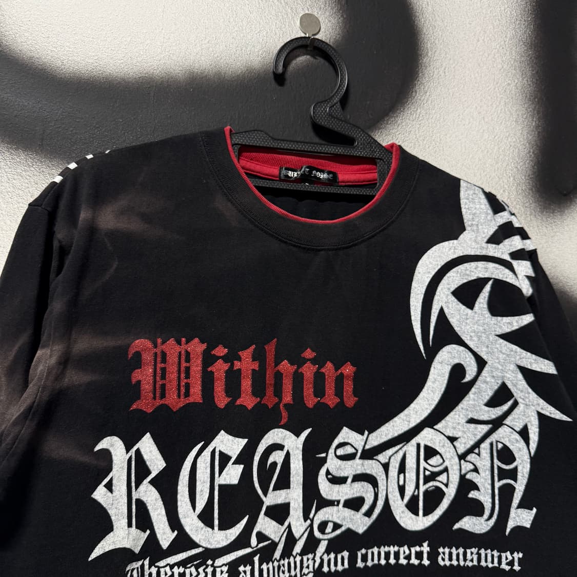 Bullet noise 오리엔탈 락 고스 펑크 레이어드 롱슬리브 티셔츠 상품이미지3