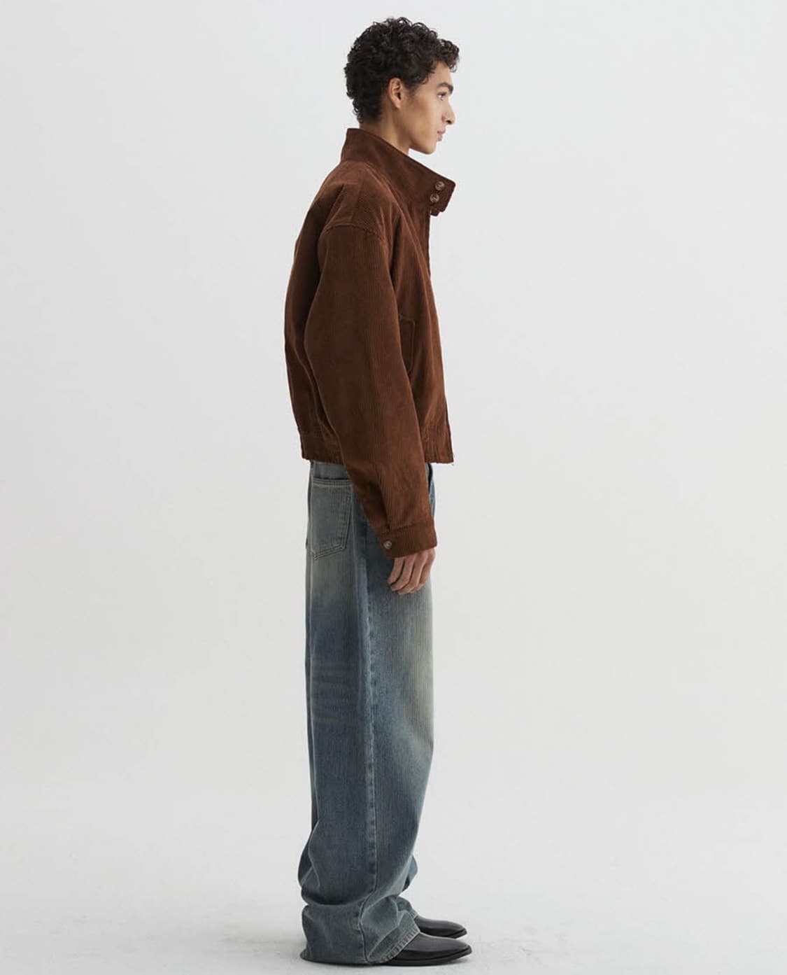 [새상품] DNSR 코듀로이 해링턴 크롭 자켓 브라운 L 상품이미지4